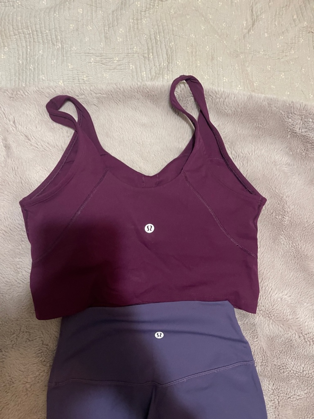 lululemon athletica  Purple bra and leggings set